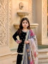 Oc 232 Viscose Velvet Embroidery Work Top With Sharara Dupatta Wholesale In India